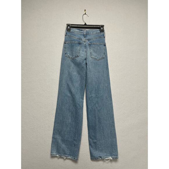 AYR The Secret Sauce Heirloom Distressed Wide Leg Comfort Stretch Jeans Size 23 - Picture 8 of 11